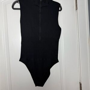 Elegant Black Sleeveless Bodysuit